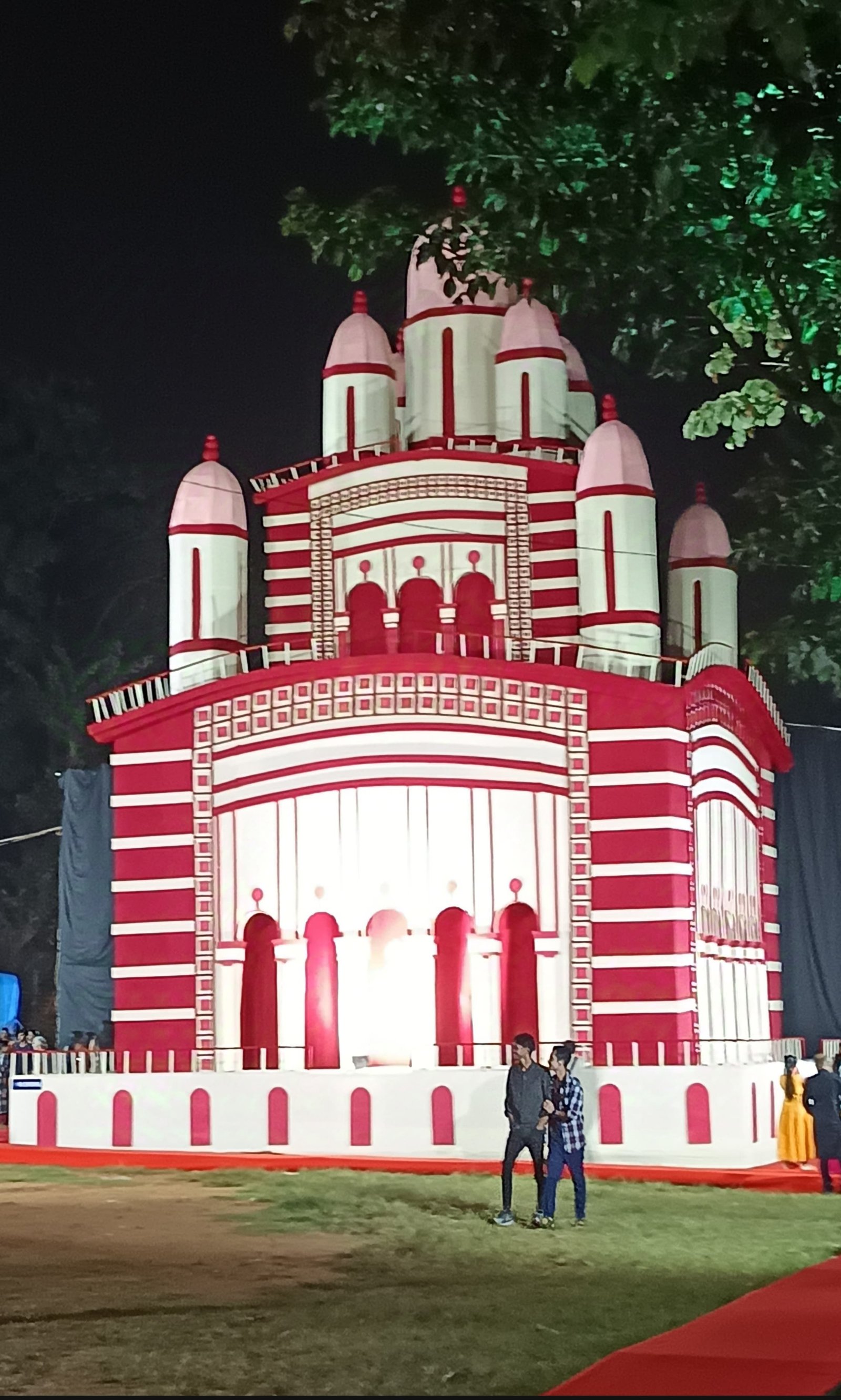 Dakshineswar Temple theme for Aikatan Durga pujo 2024